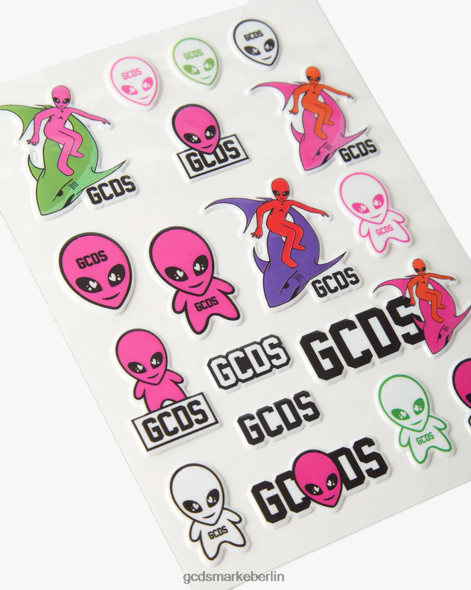 GCDS Männer Wirdo-Aufkleberpaket LP42F302 Rosa Zubehörteil