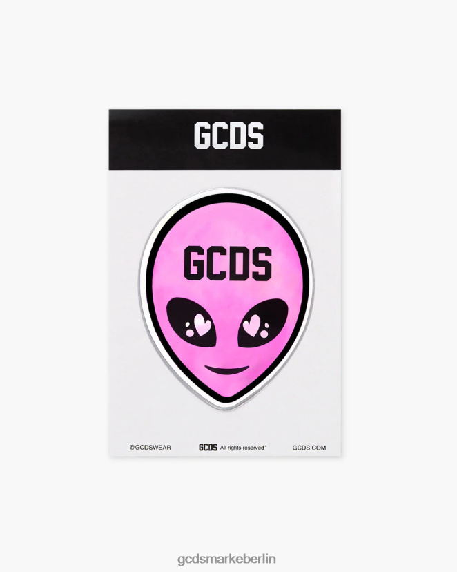 GCDS Männer Wirdo Maxi-Aufkleber LP42F305 Rosa Zubehörteil