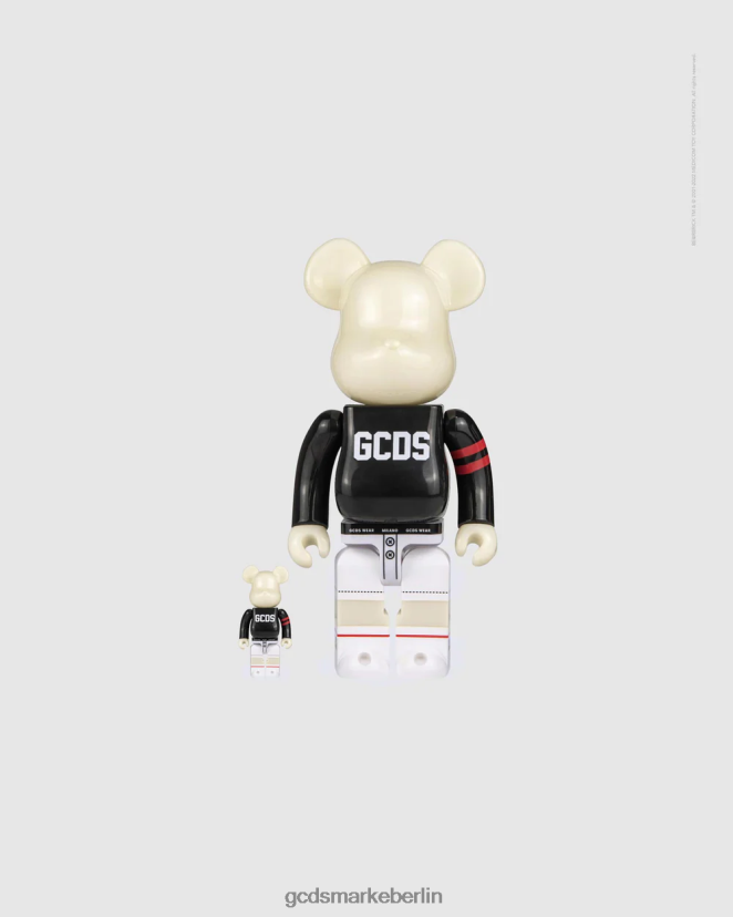 GCDS x Be@rbrick Männer 100 % und 400 % eingestellt LP42F296 Schwarz Zubehörteil