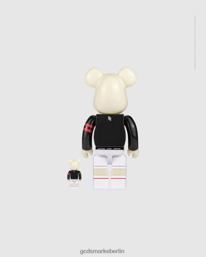GCDS x Be@rbrick Männer 100 % und 400 % eingestellt LP42F296 Schwarz Zubehörteil