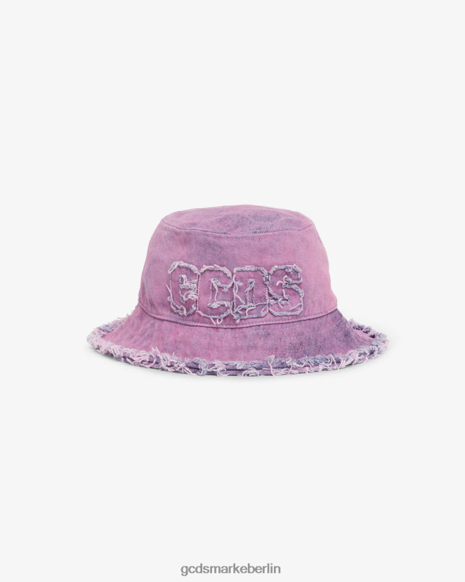 GCDS Männer Denim-Eimerhut LP42F234 Rosa Zubehörteil