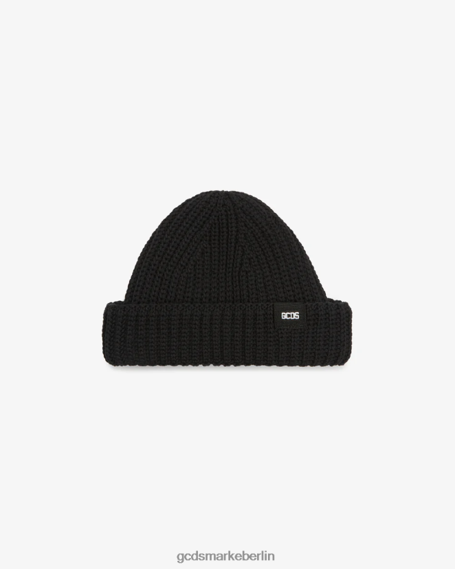 GCDS Männer Schöner Baumwollhut LP42F232 Schwarz Zubehörteil