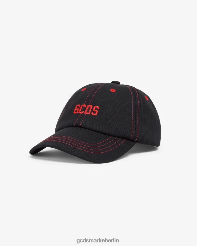 GCDS Männer unverzichtbare Baseballmütze LP42F221 Rot Zubehörteil