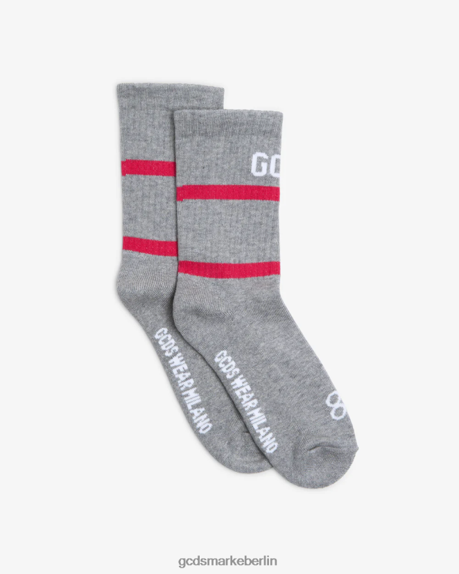 GCDS Männer 88 Logo-Socken LP42F204 grau Zubehörteil