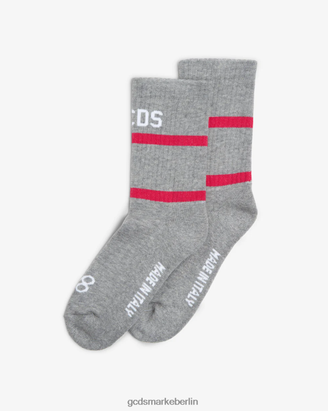 GCDS Männer 88 Logo-Socken LP42F204 grau Zubehörteil