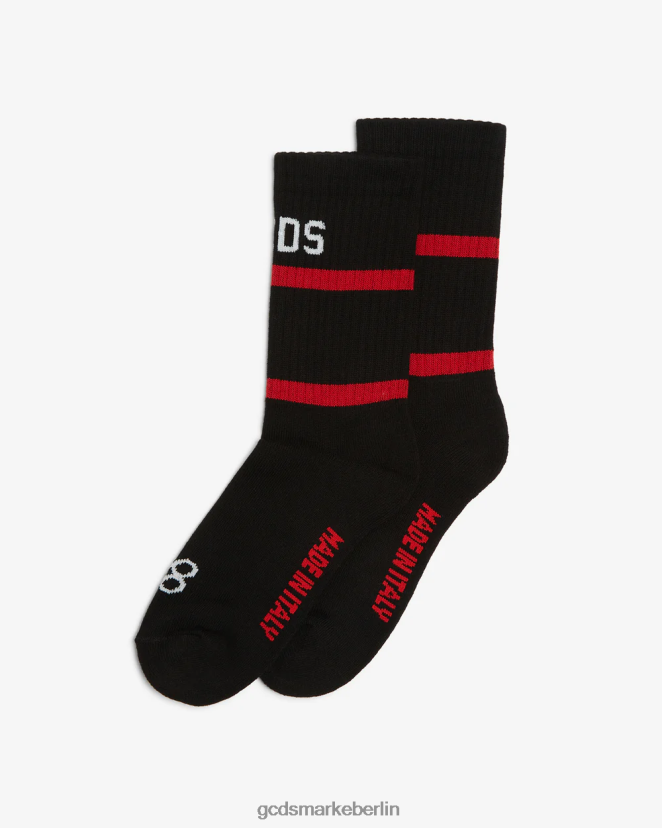 GCDS Männer 88 Logo-Socken LP42F205 Schwarz Zubehörteil