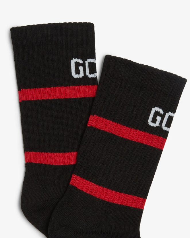 GCDS Männer 88 Logo-Socken LP42F205 Schwarz Zubehörteil