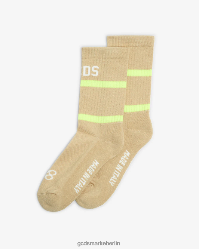 GCDS Männer 88 Logo-Socken LP42F207 Beige Zubehörteil