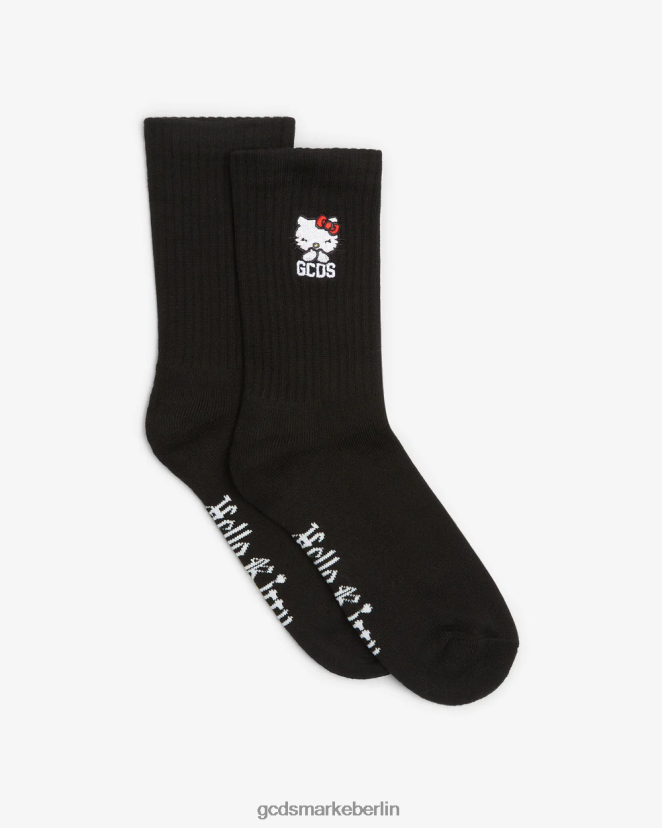 GCDS Männer Hallo Kitty Socken LP42F214 Schwarz Zubehörteil
