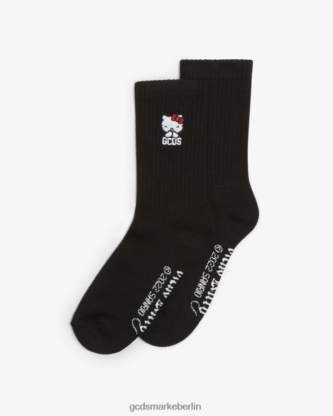 GCDS Männer Hallo Kitty Socken LP42F214 Schwarz Zubehörteil