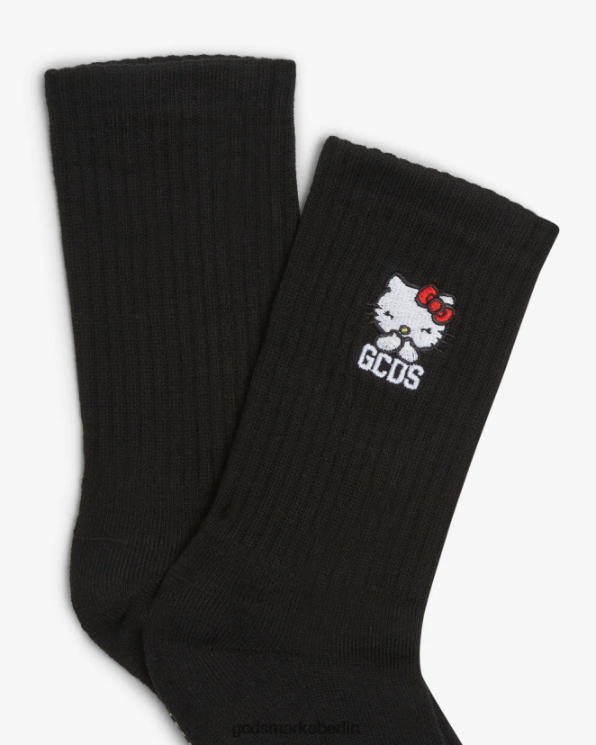 GCDS Männer Hallo Kitty Socken LP42F214 Schwarz Zubehörteil