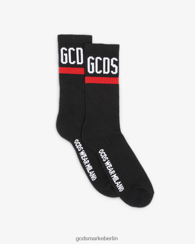 GCDS Männer Logo-Socken LP42F200 Schwarz Zubehörteil