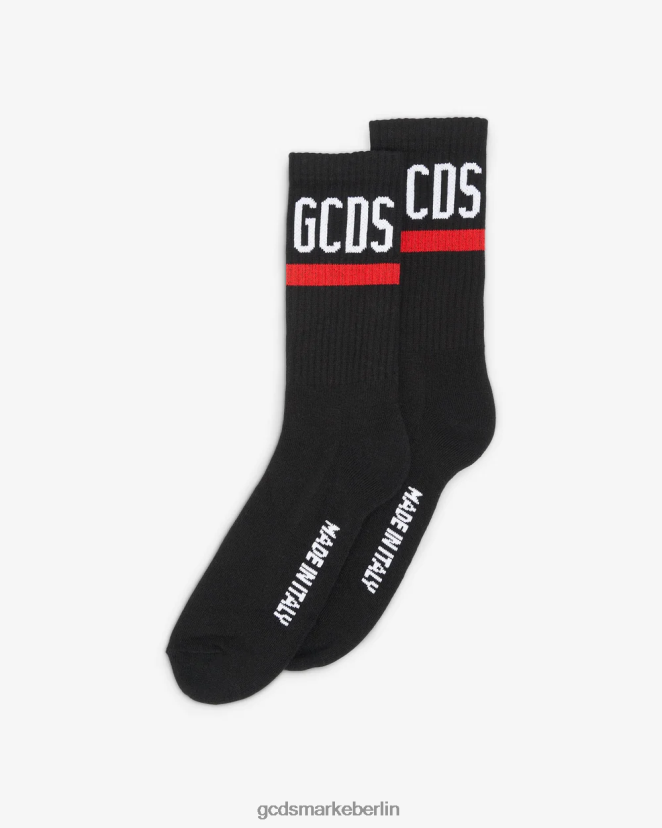GCDS Männer Logo-Socken LP42F200 Schwarz Zubehörteil