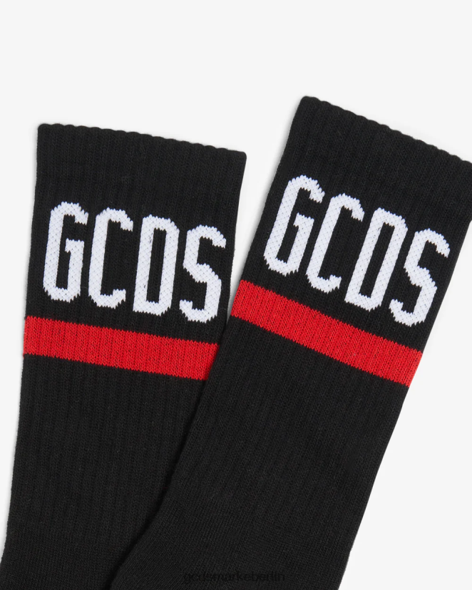 GCDS Männer Logo-Socken LP42F200 Schwarz Zubehörteil