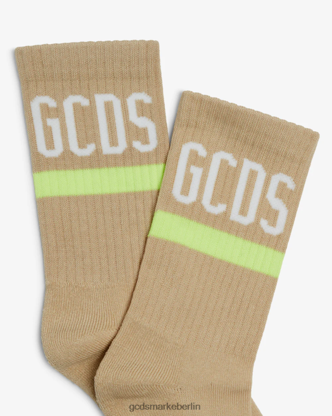 GCDS Männer Logo-Socken LP42F212 Beige Zubehörteil