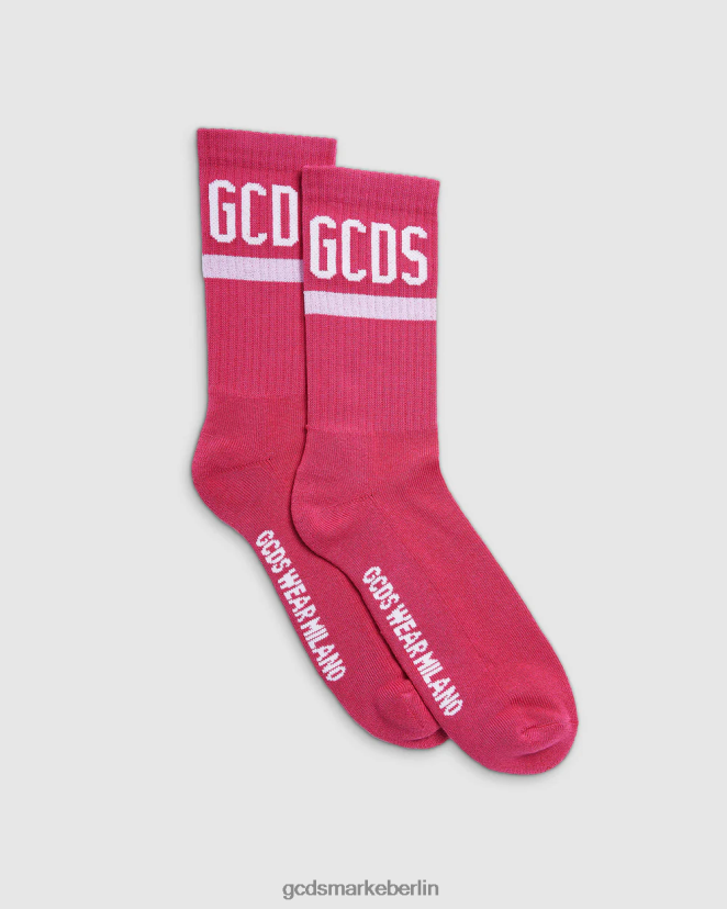 GCDS Männer Logo-Socken LP42F311 Koralle Zubehörteil