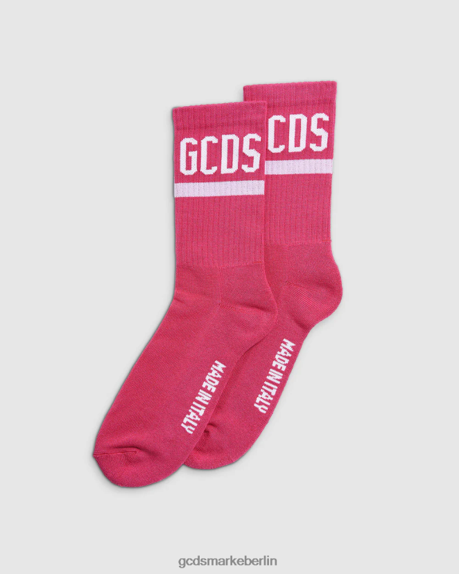 GCDS Männer Logo-Socken LP42F311 Koralle Zubehörteil