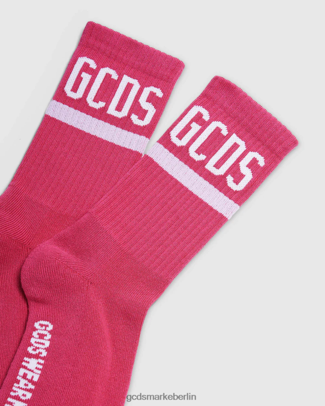 GCDS Männer Logo-Socken LP42F311 Koralle Zubehörteil