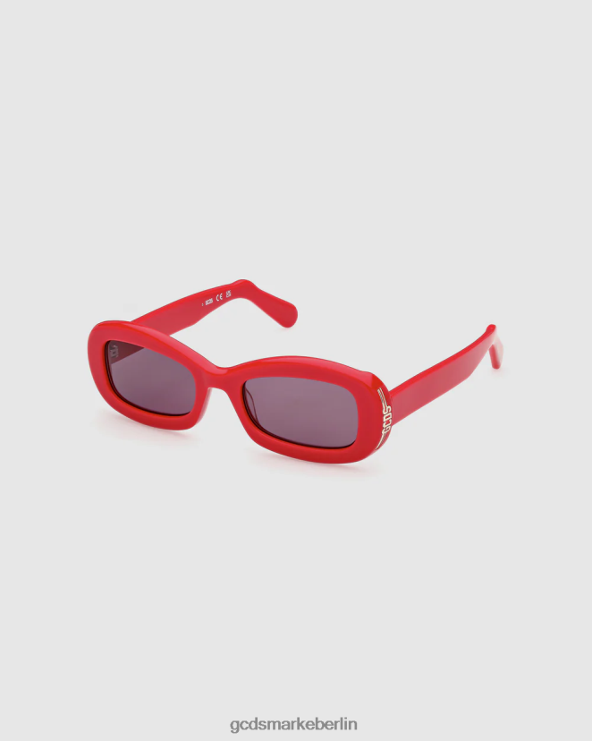 GCDS Männer gd0027 ovale Sonnenbrille LP42F285 Rot Zubehörteil