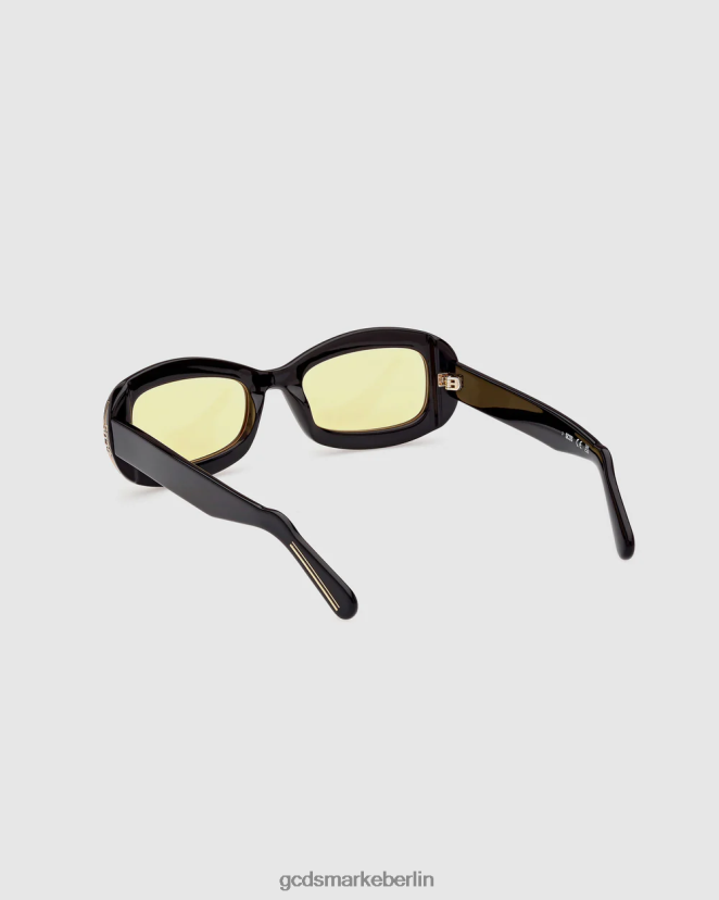 GCDS Männer gd0027 ovale Sonnenbrille LP42F287 Schwarz Zubehörteil
