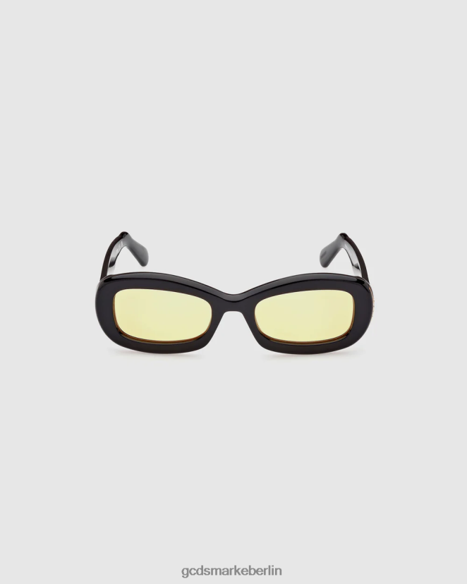 GCDS Männer gd0027 ovale Sonnenbrille LP42F287 Schwarz Zubehörteil