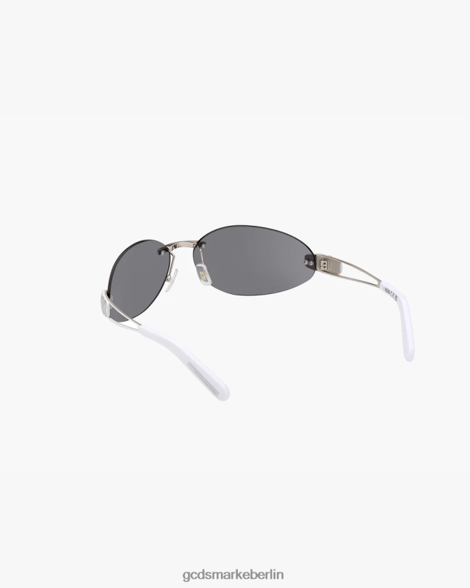 GCDS Männer gd0032 ovale Sonnenbrille LP42F274 Silberspiegel Zubehörteil