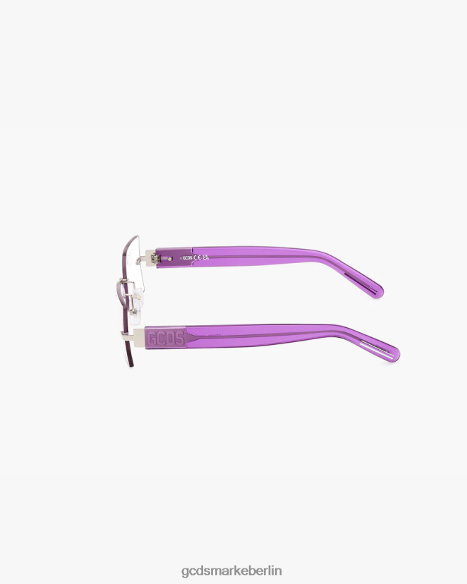 GCDS Männer gd0033 rechteckige Brille LP42F271 transparent/violett Zubehörteil