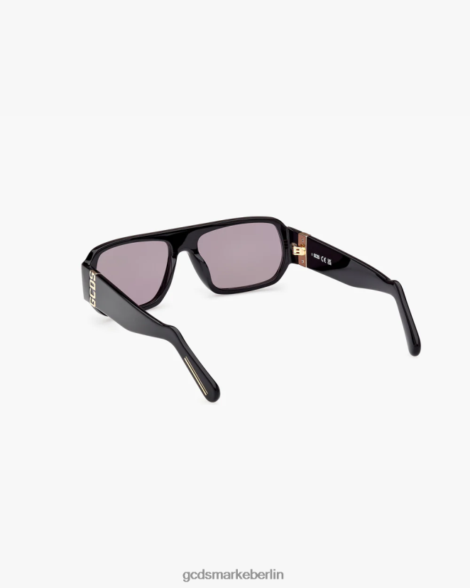 GCDS Männer gd0034 geometrische Sonnenbrille LP42F276 Schwarz Zubehörteil