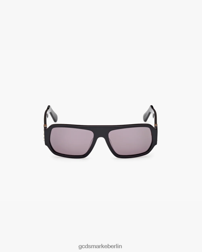 GCDS Männer gd0034 geometrische Sonnenbrille LP42F276 Schwarz Zubehörteil