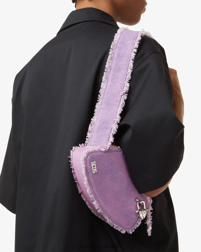 GCDS Männer Kleine Umhängetasche aus Denim von Comma LP42F247 Rosa Zubehörteil