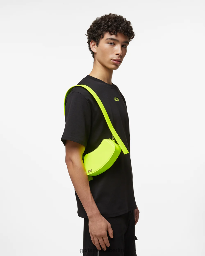 GCDS Männer Komma kleine Umhängetasche LP42F255 gelbes Fluo Zubehörteil
