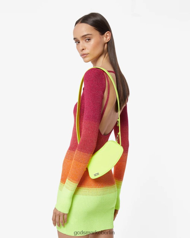 GCDS Männer Komma kleine Umhängetasche LP42F255 gelbes Fluo Zubehörteil