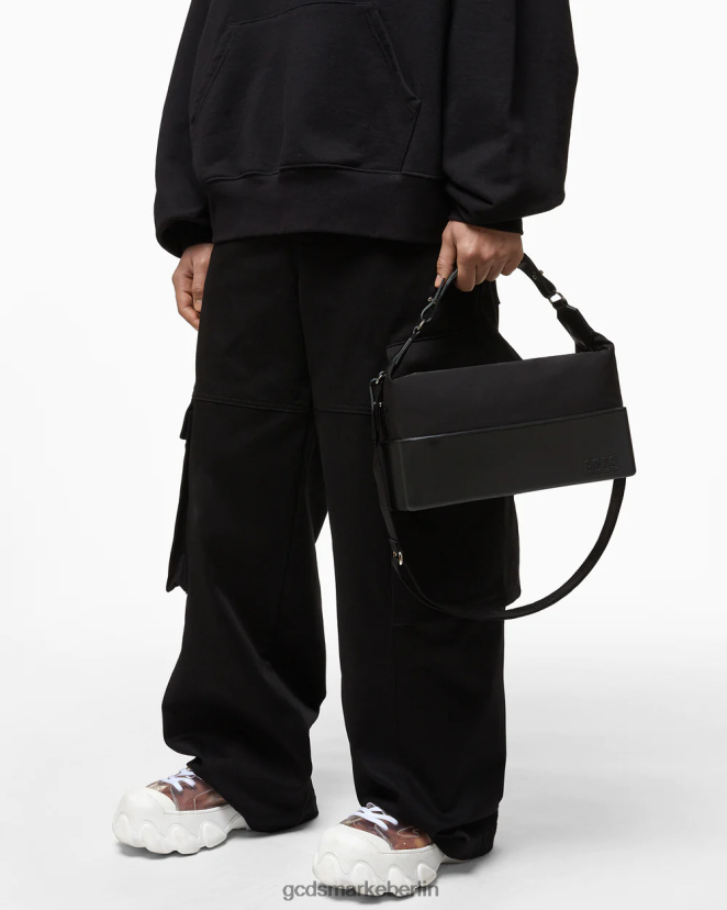 GCDS Männer Mittlere Matilda-Nylontasche LP42F257 Schwarz Zubehörteil