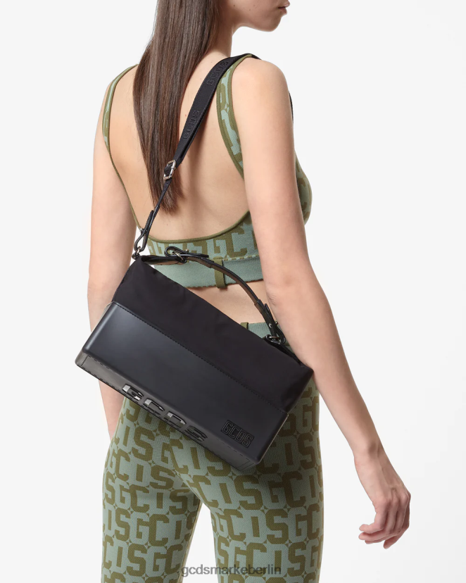 GCDS Männer Mittlere Matilda-Nylontasche LP42F257 Schwarz Zubehörteil