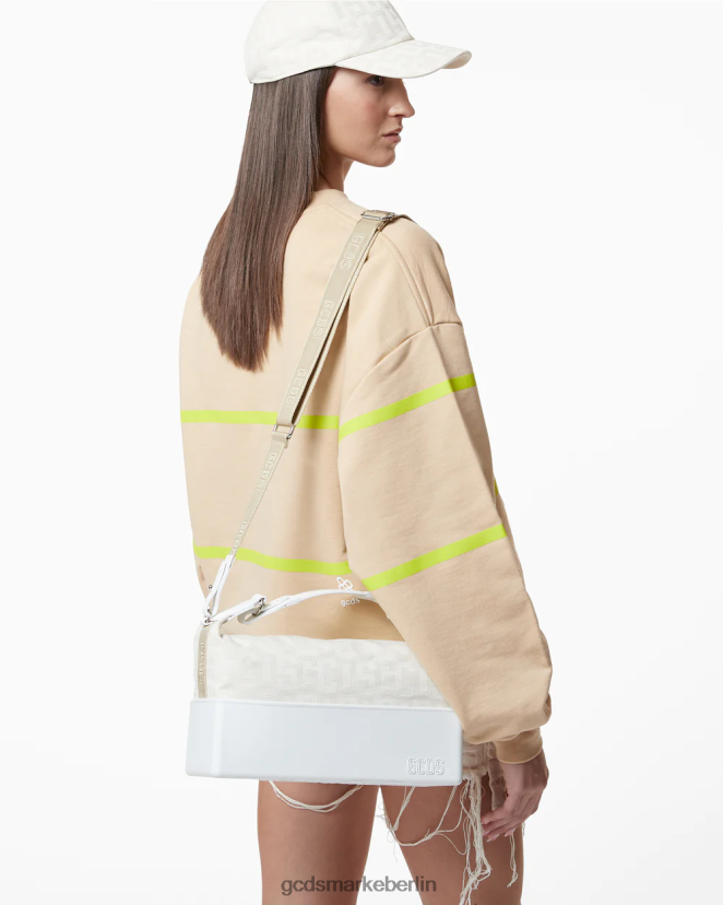 GCDS Männer Mittlere Tasche mit Matilda-Monogramm LP42F258 cremefarben Zubehörteil