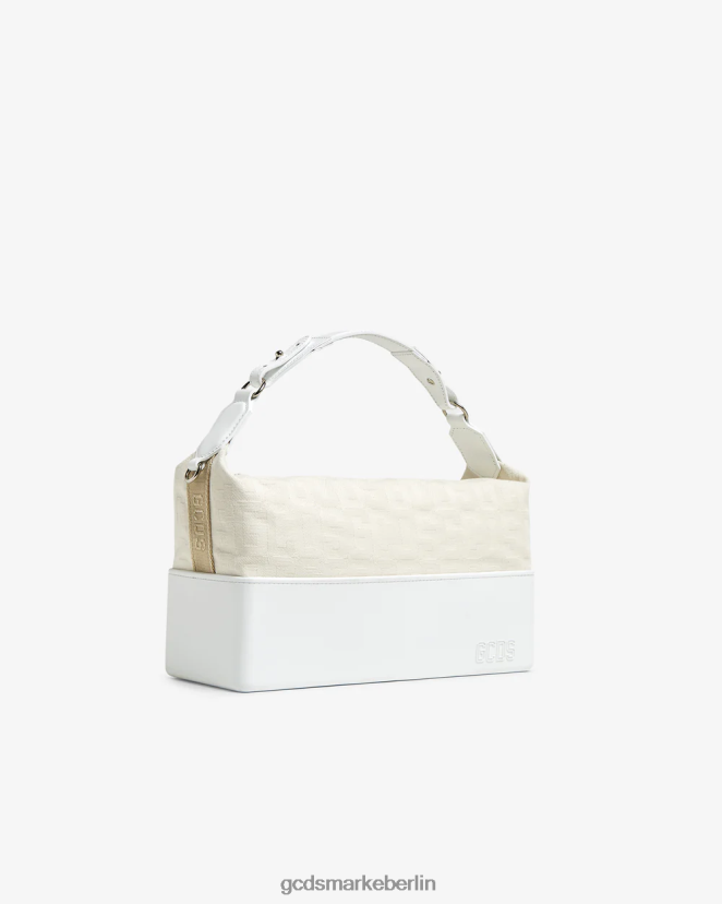 GCDS Männer Mittlere Tasche mit Matilda-Monogramm LP42F258 cremefarben Zubehörteil