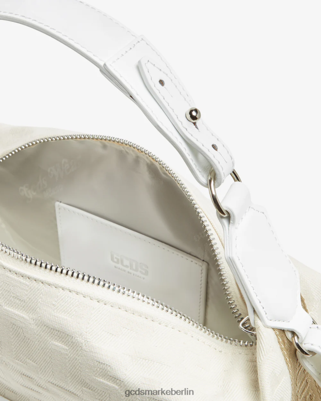 GCDS Männer Mittlere Tasche mit Matilda-Monogramm LP42F258 cremefarben Zubehörteil