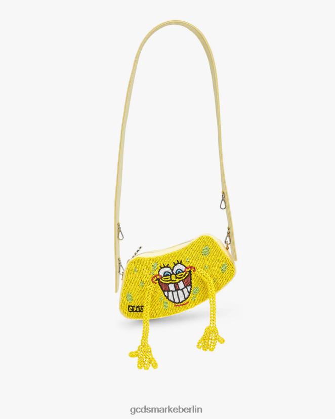 GCDS Männer SpongeBob Komma kleine Tasche LP42F262 Gelb Zubehörteil